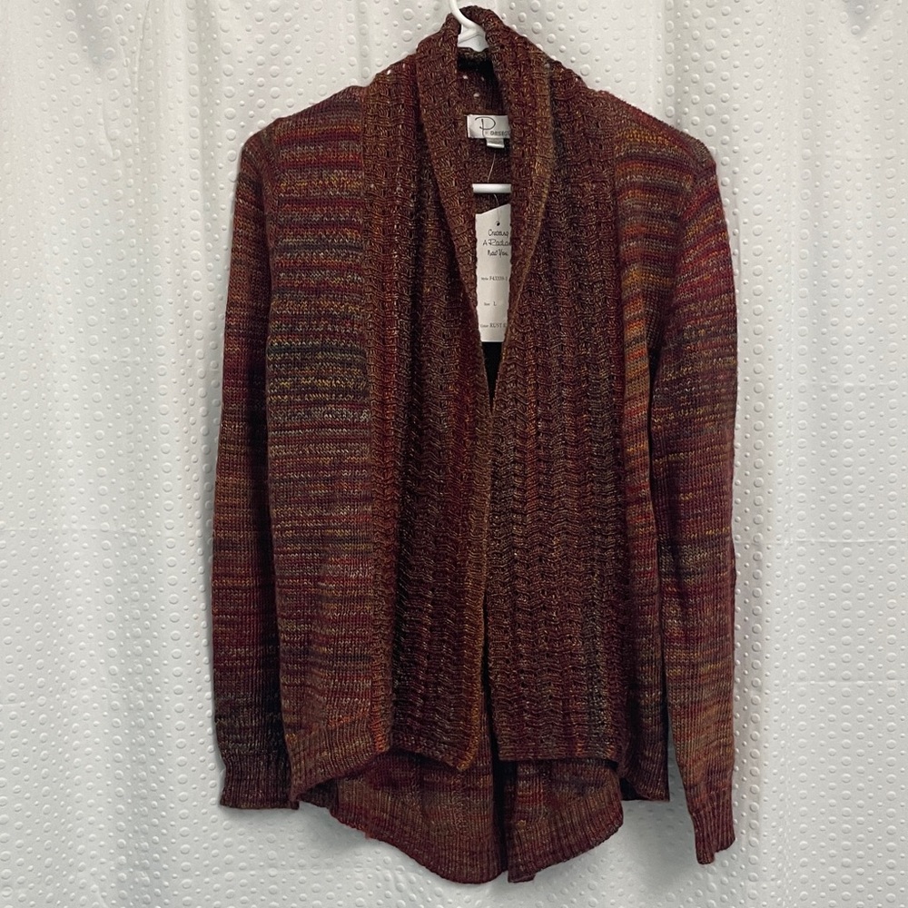 Elegant Multicolor Open-Front Cardigan
